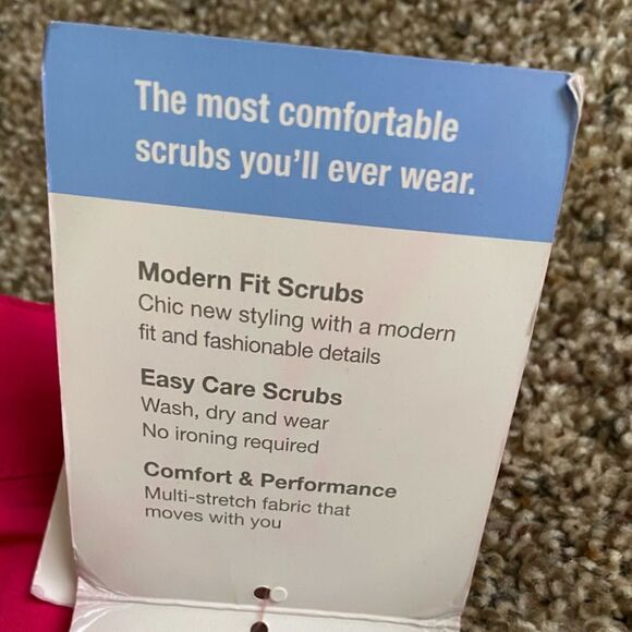 Jockey Modern Fit Multi Stretch Pink Scrub Pants New Drawstring Waist Womens XXS - Picture 9 of 11